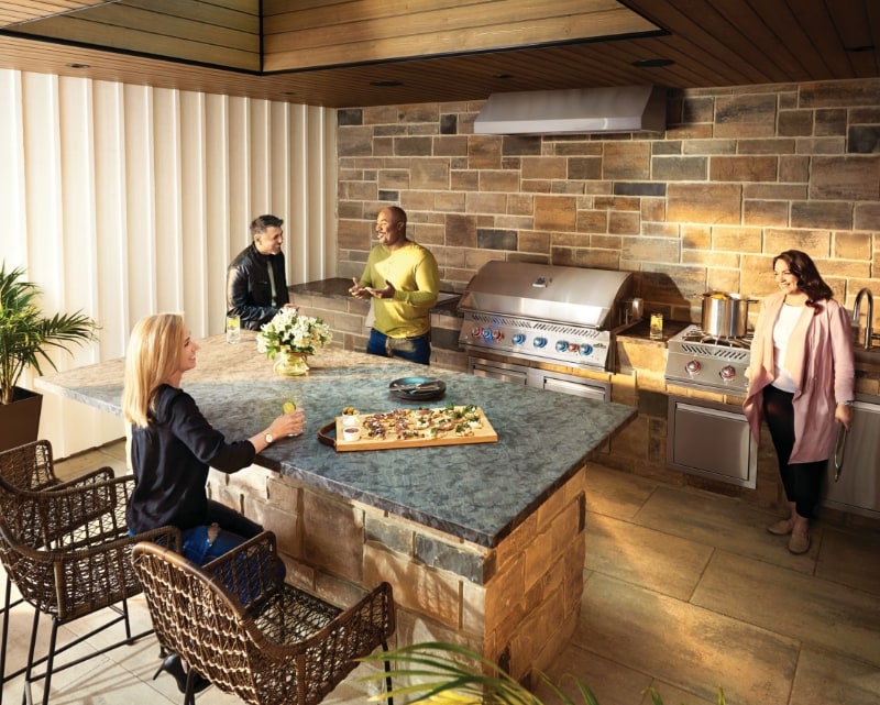 fully functional outdoor kitchen